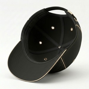 Premium <b>Black</b> Diamond Stitch <b>Baseball</b> <b>Cap</b> Luxury Canvas Sports Hat Adjustable Metal Buckle Unisex Casual Headwear - Product Image 6