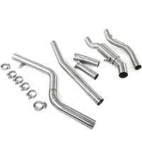 Silencieux arrière simple OEM+ brossé et poli, style canon, sans soupape, montage direct pour BMW M240i G42 B58 3.0T