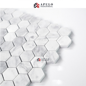 Hexagonal blanco <span class=keywords><strong>mosaico</strong></span> de mármol mozaiek backsplash de <span class=keywords><strong>malla</strong></span> en <span class=keywords><strong>piedra</strong></span> <span class=keywords><strong>natural</strong></span> cocina ducha de azulejo de pared grandes Octágono azulejo de piso - Product Image 4