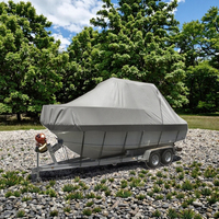Housse de bateau extérieure imperméable géante remorquable en PVC 600D et tissu Oxford, longueur 18'-20', largeur 60"-90"