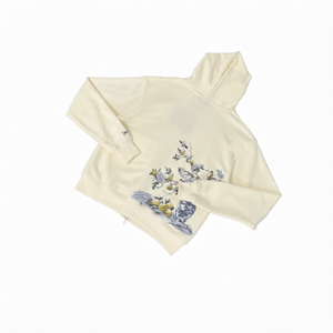 เสื้อฮู้ดซิปปักลายดอกไม้สำหรับผู้ชาย เสื้อสเวตเชิ้ตทรงหลวม ผ้าฝ้าย 100% แขนยาว สไตล์สตรีทแวร์ สำหรับฤดูใบไม้ร่วง - Product Image 1