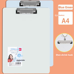 Bloc-notes en contreplaqué A4 Deli 64502, bleu et vert, papeterie, étudiant, porte-menu à <span class=keywords><strong>la</strong></span> carte, multifonctionnel, facture, haute qualité - Product Image 1