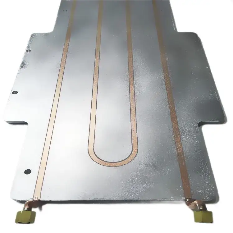 FM customized aluminum heat sink Pressure tube type water cooling plate custom liquid industri copper heatsink heat exchanger