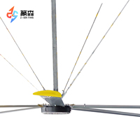 18ft/5.5m PMSM HVLS ventilateur/ventilateurs de vache HVLS pour vache maison cheval grange refroidissement par air et circulation grand ventilateur de plafond industriel