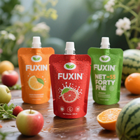 Pochette à bec verseur personnalisée imprimée avec film haute barrière pour jus de fruits, smoothies, boissons et emballages alimentaires liquides