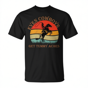 Incluso los vaqueros tienen dolor de vientre, camiseta vintage con diseño de caballo - Product Image 2