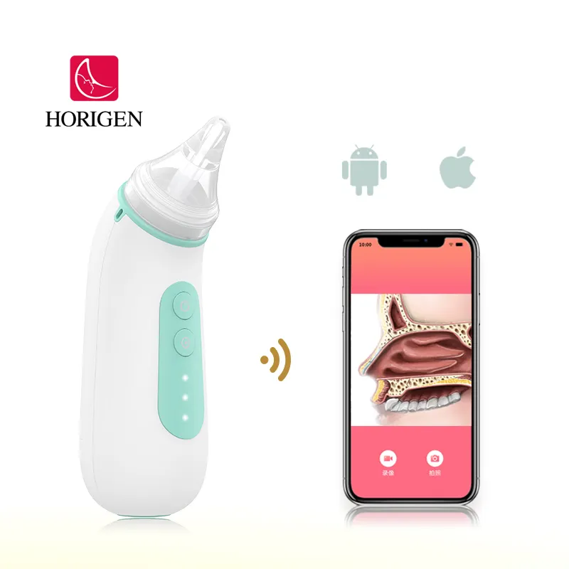 Built-in HD Camera Rechargeable Children Vacuum Aspiration Infant Nose Cleaner Pump Silicone Electric Baby Nasal Aspirator