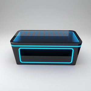 Barra personalizada de lujo de alta calidad, mesa Led, salón de club nocturno comercial, logotipo de vidrio templado, mesa iluminada de acero inoxidable - Product Image 5