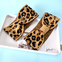 2025 élastique torsion arc tissu bandeau large léopard sport bandeau bandeau Spa soins de la peau maquillage bandeau pour laver le visage