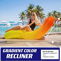 Chaise longue gonflable en PVC écologique personnalisée en usine NIZHEN marque piscine d'été dossier d'eau adulte personne seule