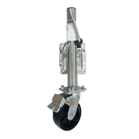 Roue jockey de remorque 1200lbs avec cric de remorque à enroulement latéral de frein avec roue de 6 "roue jockey rétractée pour remorque de bateau de caravane