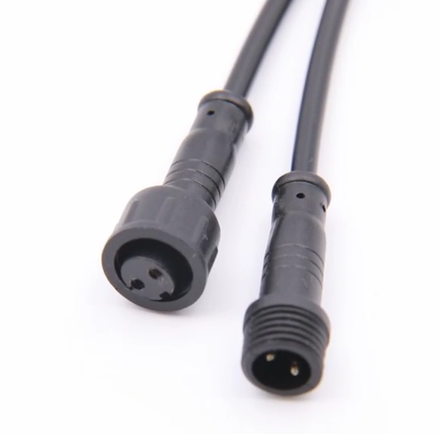 M12 Waterproof Power Cable Male to Female Connector IP67 2 3 4 Cores Customizable for Lighting Power Supply Industryf