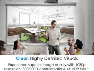 Projecteur vidéo d'entrée <span class=keywords><strong>Optoma</strong></span> ZH406ST <span class=keywords><strong>4K</strong></span> HDR, projecteur DLP à courte portée 4200lumens avec projecteur de lampe laser à haut-parleur 10W * 2 - Product Image 5