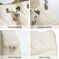 Fait Main Grande Capacité Sac Luxe en Cuir Véritable Femme Matelassé Losange Diamanté Luxe Designer Sac d'Épaule Fabricant OEM