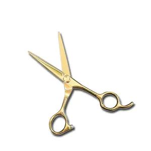 Professional scissors for hair stylist hair cutting scissors barber gold 420J2 material