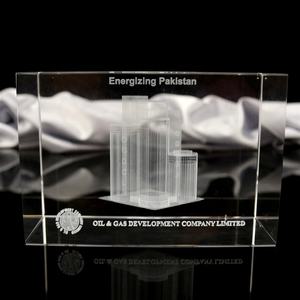 Société immobilière usine de cadeaux d'affaires bâtiment personnalisé cristal intérieur gravure laser 3d cristal gravé cadeaux cube de verre - Product Image 5