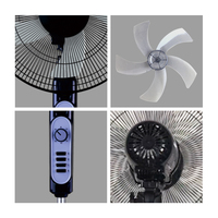 Ventilateur sur pied de 16 pouces à économie d'énergie, 3 pales en plastique ABS, grille métallique, oscillation à 90 degrés pour chambre d'étudiant