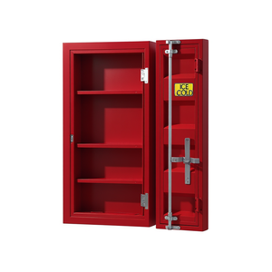 Espejo de Baño con Acabado Rojo Cargo, Rectangular, Marco de Acero, Estilo Industrial, para Colgar en la Pared - Product Image 1