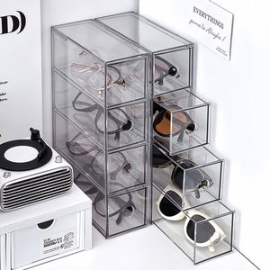 Acrylic <b>Glasses</b> Storage Box Multi Layer Drawer Organizer <b>For</b> Sunglasses Eyewear Display Desktop Storage Cabinet - Product Image 1