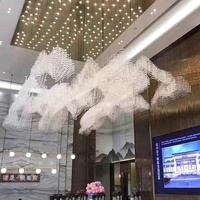 Lustre en cristal moderne sur mesure OEM de grande taille pour la maison, les hôtels, les villas, les salons, les restaurants, les halls