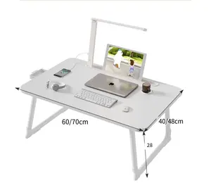 Adjustable small table in bed folding desk in home bedroom office desk board Children study student writing desk