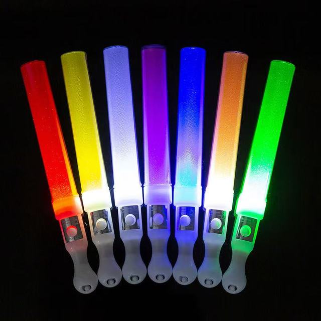 Wholesale Custom LED Glow Stick Flashing Colorful Wands Light up Luminous Short Sticks for Cheer Props Concert Party Supplies