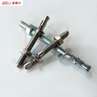 Ancre à coin à tête ronde en acier au carbone JDL avec finition zinguée et écrou, filetage UNC, fabricant Hebei, fixations murales industrielles