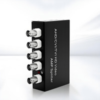 1 in 4 Out AHD CVI TVI CVBS Coaxial HD Video Splitter BNC Distributor Video CCTV 1080P Penguat Sinyal Kamera Keamanan Analog