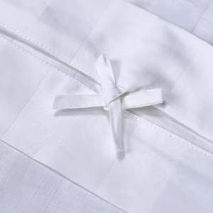 Lenzuolo di cotone 100% <span class=keywords><strong>bianco</strong></span> lenzuolo Set Queen King Size 200 filo Count Hotel misure all'ingrosso lenzuola <span class=keywords><strong>copripiumino</strong></span> - Product Image 5