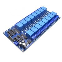 Modul Relay Frekuensi Tinggi & RF 16 Saluran dengan Optocoupler LM2596 Papan Kontrol Daya dalam 5V atau 12V