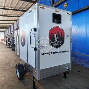 Baño Portátil de Lujo para Eventos, 4 Estaciones, Baño Público al Aire Libre, Inodoros Químicos Portátiles, Remolque de Baño Móvil - Product Image 1