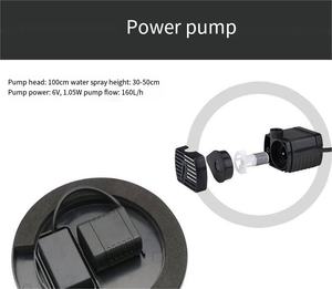 IP65 सौर स्टेनलेस स्टील फाउंटेन बर्ड स्नान का नेतृत्व प्रकाश स्रोत फ्लोटिंग गार्डन अंडरवाटर थीम पार्क - Product Image 5