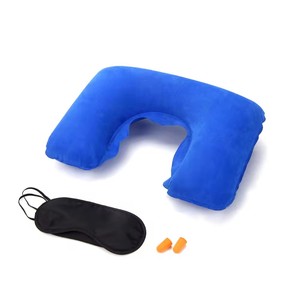 1 Ensemble de Voyage 3-en-1 : Oreiller de Voyage Gonflable en Forme de U, Masque de Sommeil et Bouchons d'Oreilles - Product Image 5