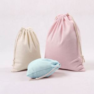 Pochette cadeau en toile de coton et lin réutilisable, écologique, avec logo personnalisé imprimé, pour bougies et savons, avec cordon de serrage, sac anti-poussière - Product Image 4