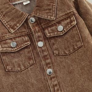 Vêtements pour enfants en gros, <span class=keywords><strong>manteau</strong></span> <span class=keywords><strong>printemps</strong></span>-automne, chemise en jean à manches longues pour garçons, vêtements pour bébés - Product Image 5