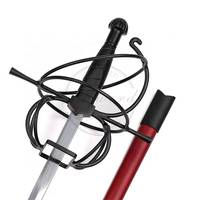 Épée de rapier fantaisie MS Martial Arts Supply Renaissance Weapon Spiral Black Swept Hilt