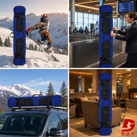 Sac de snowboard rembourré professionnel Hengdasheng, imperméable, pour le transport de skis, avec bandoulière, logo personnalisé, OEM/ODM, faible MOQ