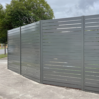 Panneaux décoratifs en aluminium composite découpés au laser, aspect bois grainé, pour clôture de jardin et allée