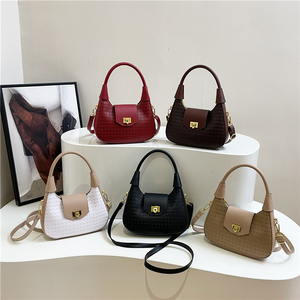 Nuevo Bolso de Hombro de Piel Sintética Tejida a la Moda para Mujer, Abierto y Cerrado, Bolso de Mano Económico para Mujer - Product Image 1