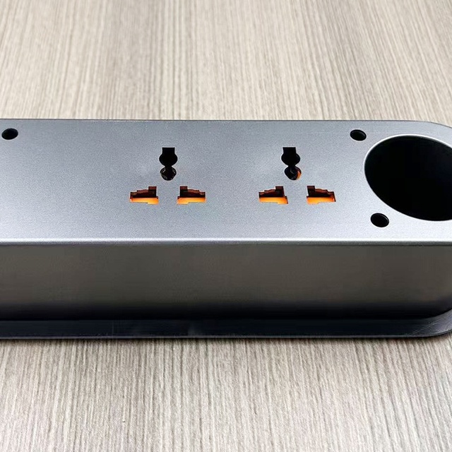 New Rotating Integrated Multi-Functional Wireless Charging Dual-Sided Embedded Desktop Power Strip 3 AC Outlets 2 USB Ports ABS