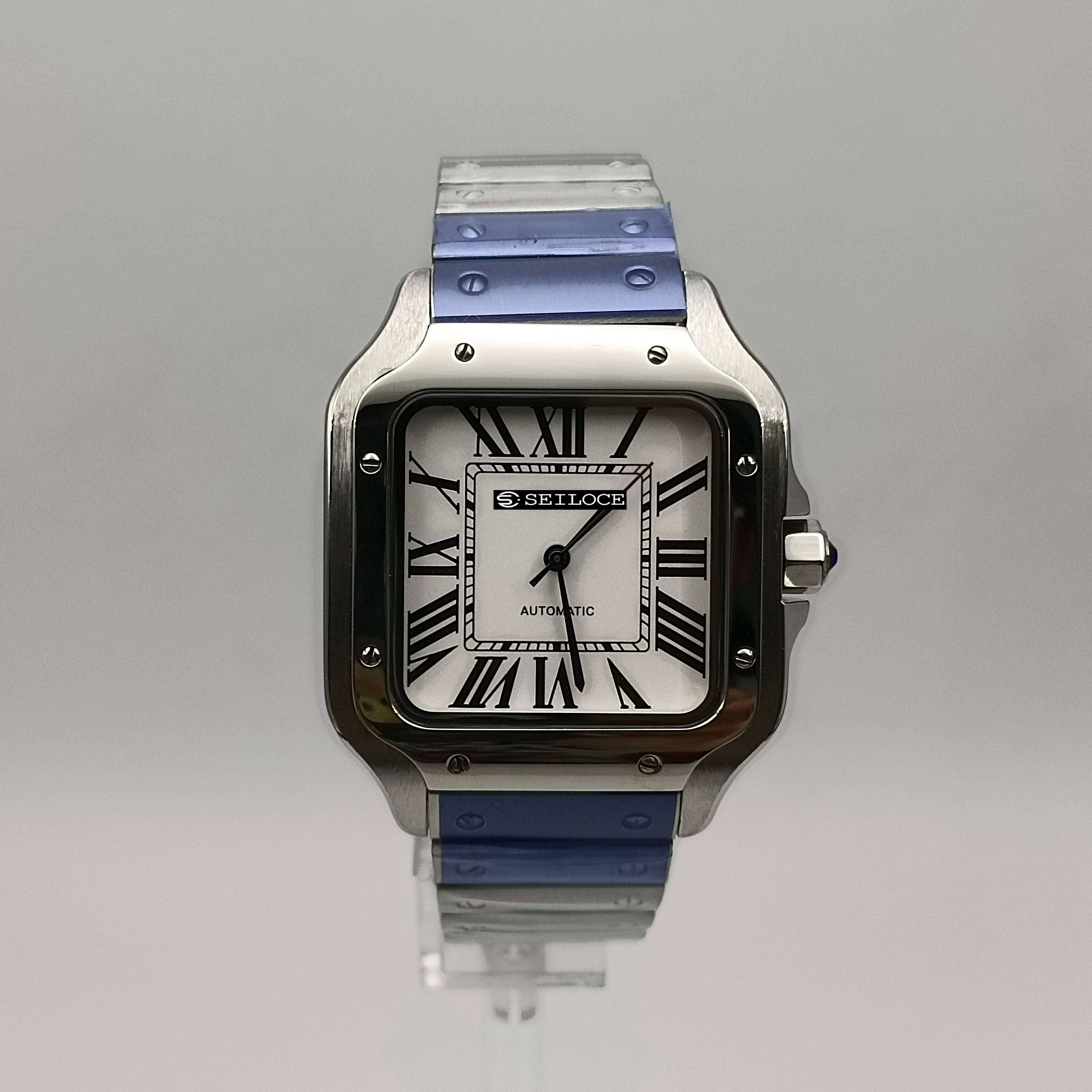 Silver Case+white Dial