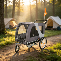 Remorque de vélo multifonctionnelle pour chien de grande taille avec dimensions de 31x28.5x35.5 pouces, capacité de charge de 30 lb pour une utilisation en extérieur
