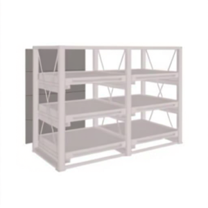 Supports muraux arrière Fami System Ar L850 H2210 Bleu RAL5012 - Product Image 2