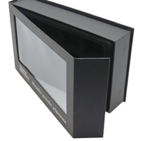 Boîte d'emballage pour chocolat et sucre en carton rigide recyclable avec fermeture magnétique, fenêtre transparente, laminage mat et doublure en éponge
