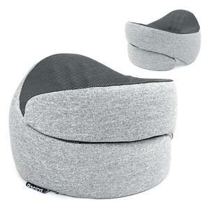 Almohada de Espuma Viscoelástica en Forma de U, Color Gris Claro, 28x14x9cm, Soporte Cervical, Almohada de Viaje para el Cuello - Product Image 1