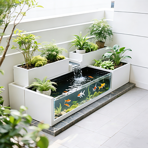 <span class=keywords><strong>Acuario</strong></span> <span class=keywords><strong>de</strong></span> cristal súper blanco para patio o balcón, pecera <span class=keywords><strong>de</strong></span> <span class=keywords><strong>agua</strong></span> fría ecológica para sala <span class=keywords><strong>de</strong></span> estar - Product Image 3