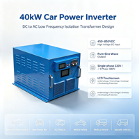 Convertisseur de puissance pour voiture 40KW 450~850V DC AC 220/380V Triphasé Monophasé Onde Sinusoïdale Pure Alimentation pour Véhicule