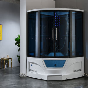 Aluminium rahmen Schiebe Fiberglas Dampf dusche Whirlpool Badewanne Polierte Oberfläche mit Wasserdampf bad für Hotels - Product Image 4