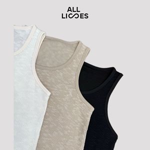 เสื้อกล้ามผู้ชาย All Lies Tiyo สีพื้น ผ้าฝ้าย น้ำหนักเบา แขนกุด สวมใส่สบาย ระบายอากาศได้ดี คอกลม สำหรับฤดูร้อน รุ่น ABB0334 - Product Image 4