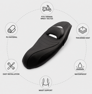 야마하 NMAX 155 125 2020-2024 오토바이용 두꺼운 방수 허리 지지대 시트 커버 개조형 - Product Image 1